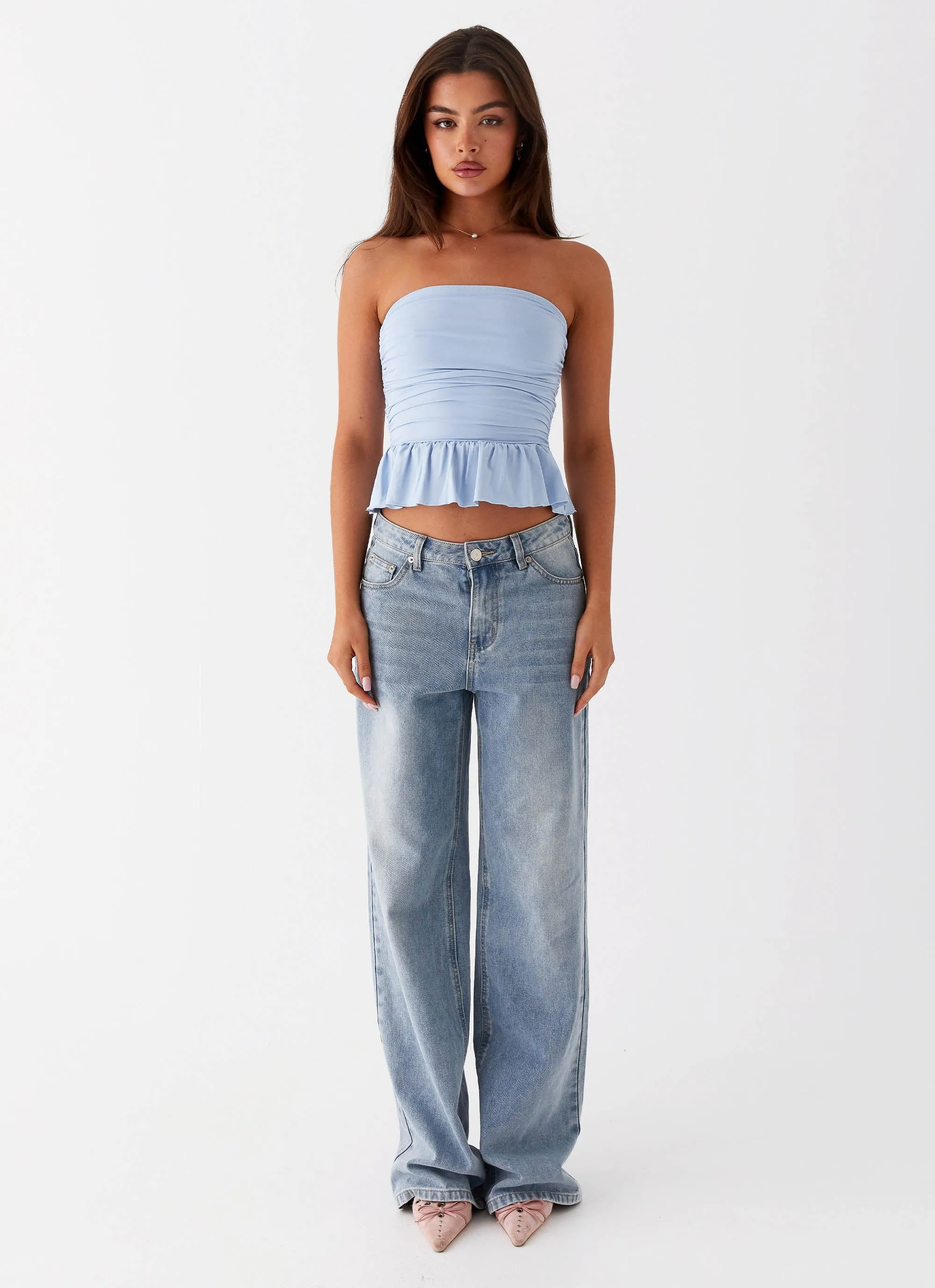 BoxySilhouette Bella Lou Tube Top - Blue