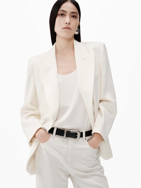 Merino Wool Structured Blazer Bonded Fabric