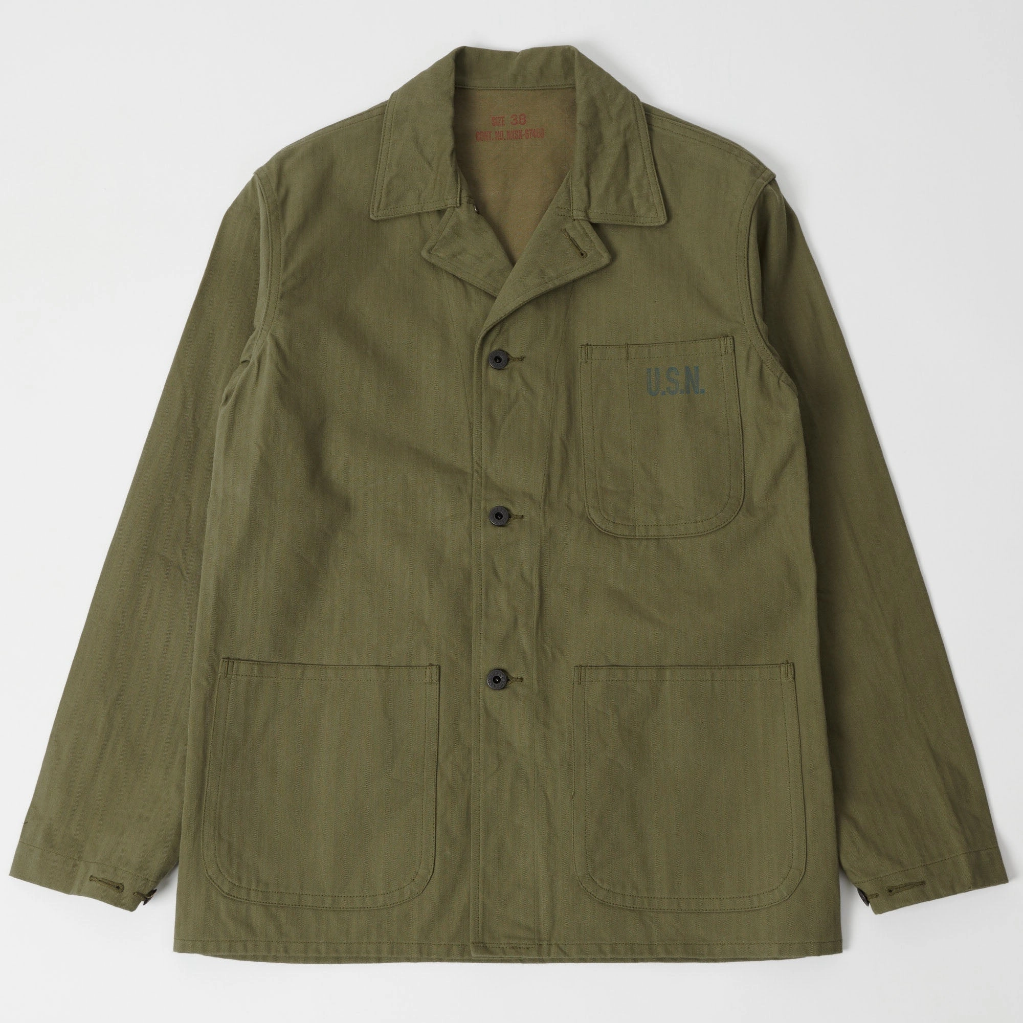 Buzz Rickson's U.S. Navy N-3 Utility Jacket - Olive Odor Resistant Tech Dry Weather Look