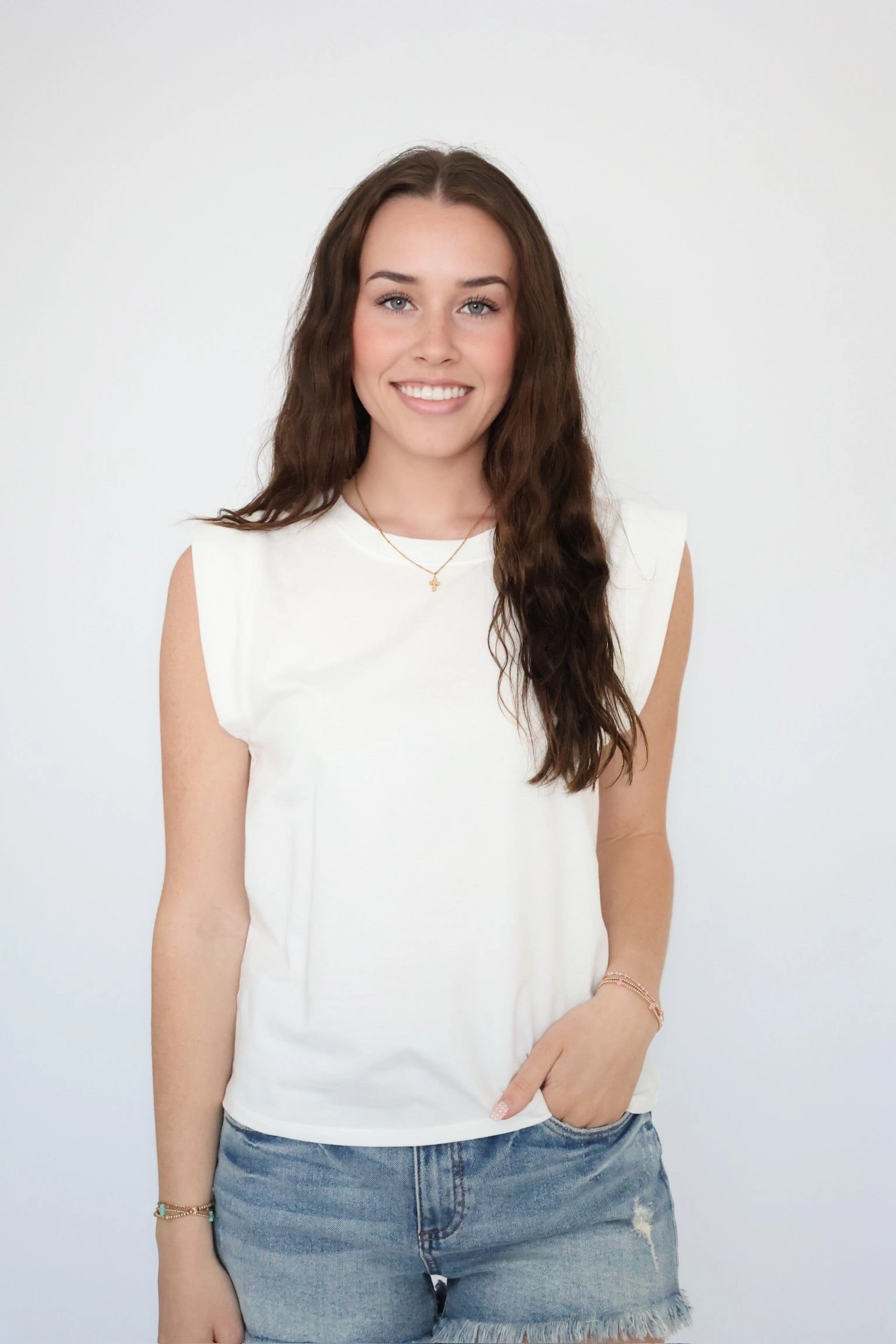 Modern Design Quick Dry Material Ciara Top - White