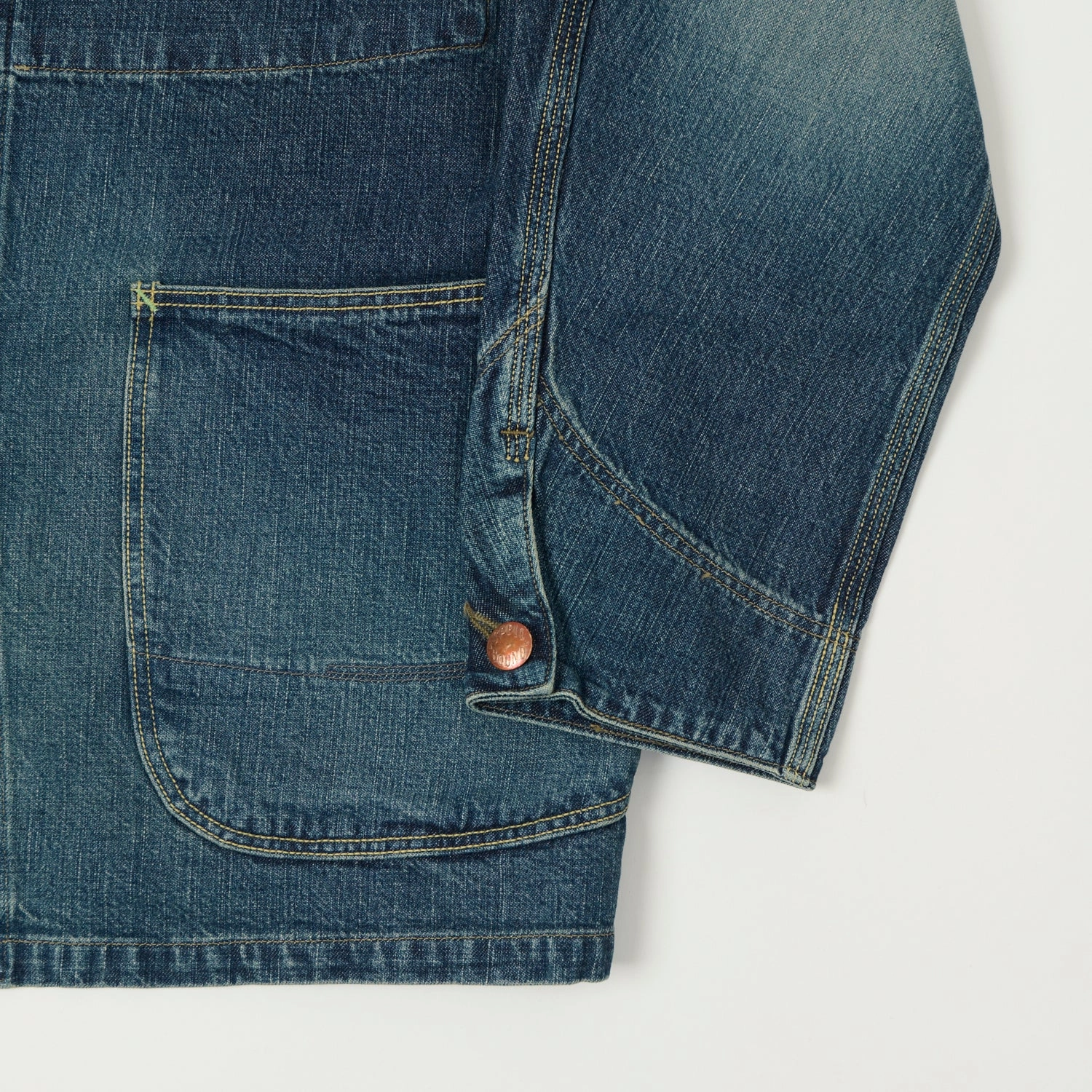 Spellbound Authentic 10.5oz Denim Coverall Jacket - Used Wash Quick Dry Fabric Technology