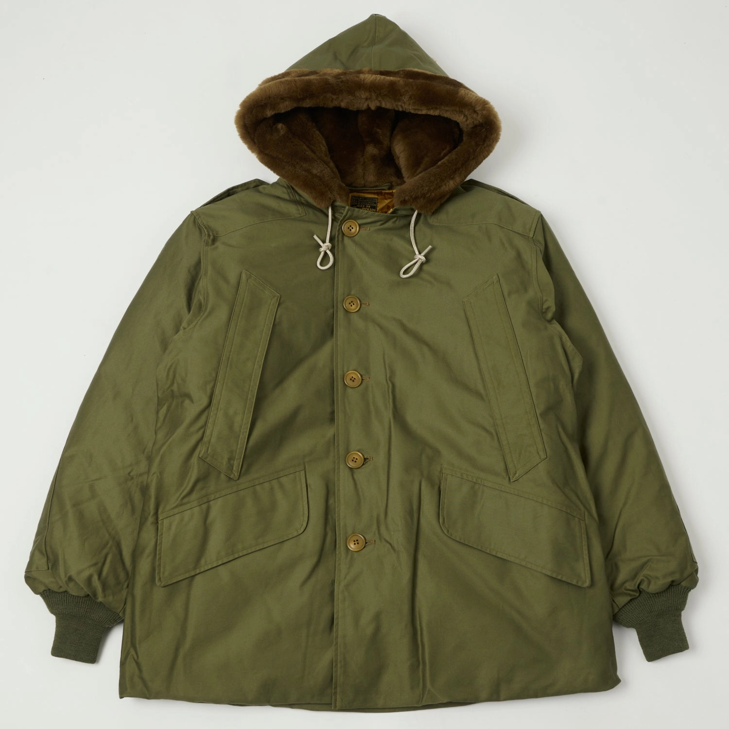 UltraQuietMaterial City Ready Buzz Rickson's Type B-9 Extreme Cold Flight Parka - Olive Drab