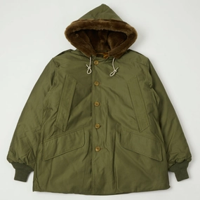 UltraQuietMaterial City Ready Buzz Rickson's Type B-9 Extreme Cold Flight Parka - Olive Drab