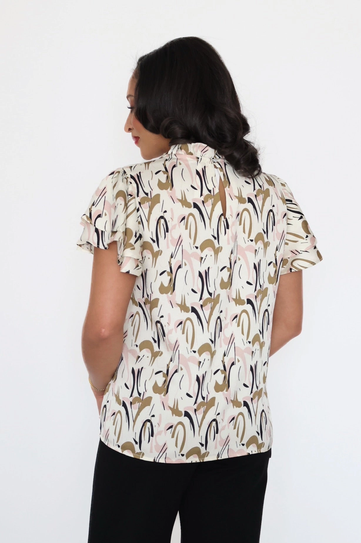 Curved Hem Stylish Tank Of The Artist Top