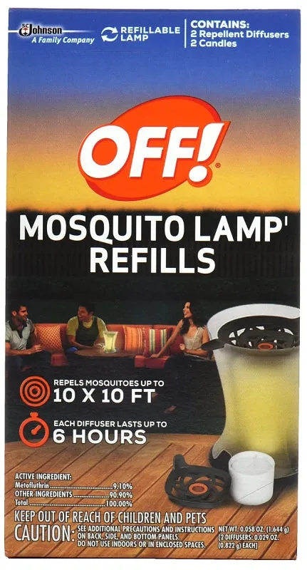 OFF! 76086 Mosquito Repellent Lamp Refill, 0.058 oz :PK  2: QUANTITY: 8