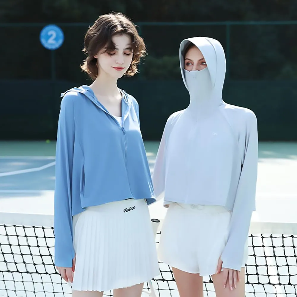 OHRAIN Cropped Sun Protection Jackets UPF50  Cooling Lightweight Breathable Summer Outdoor Tops SLC4M320T