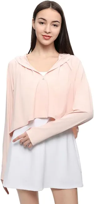 OHRAIN Cropped Sun Protection Jackets UPF50  Cooling Lightweight Breathable Summer Outdoor Tops SLC4M320T