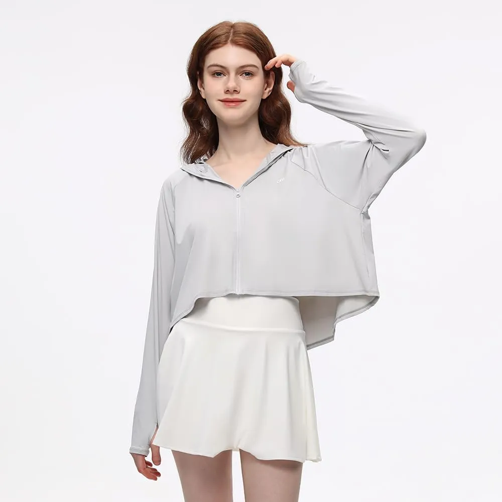 OHRAIN Cropped Sun Protection Jackets UPF50  Cooling Lightweight Breathable Summer Outdoor Tops SLC4M320T