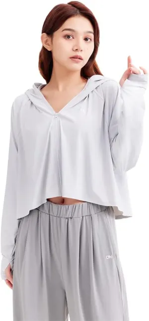 OHRAIN Cropped Sun Protection Jackets UPF50  Cooling Lightweight Breathable Summer Outdoor Tops SLC4M320T