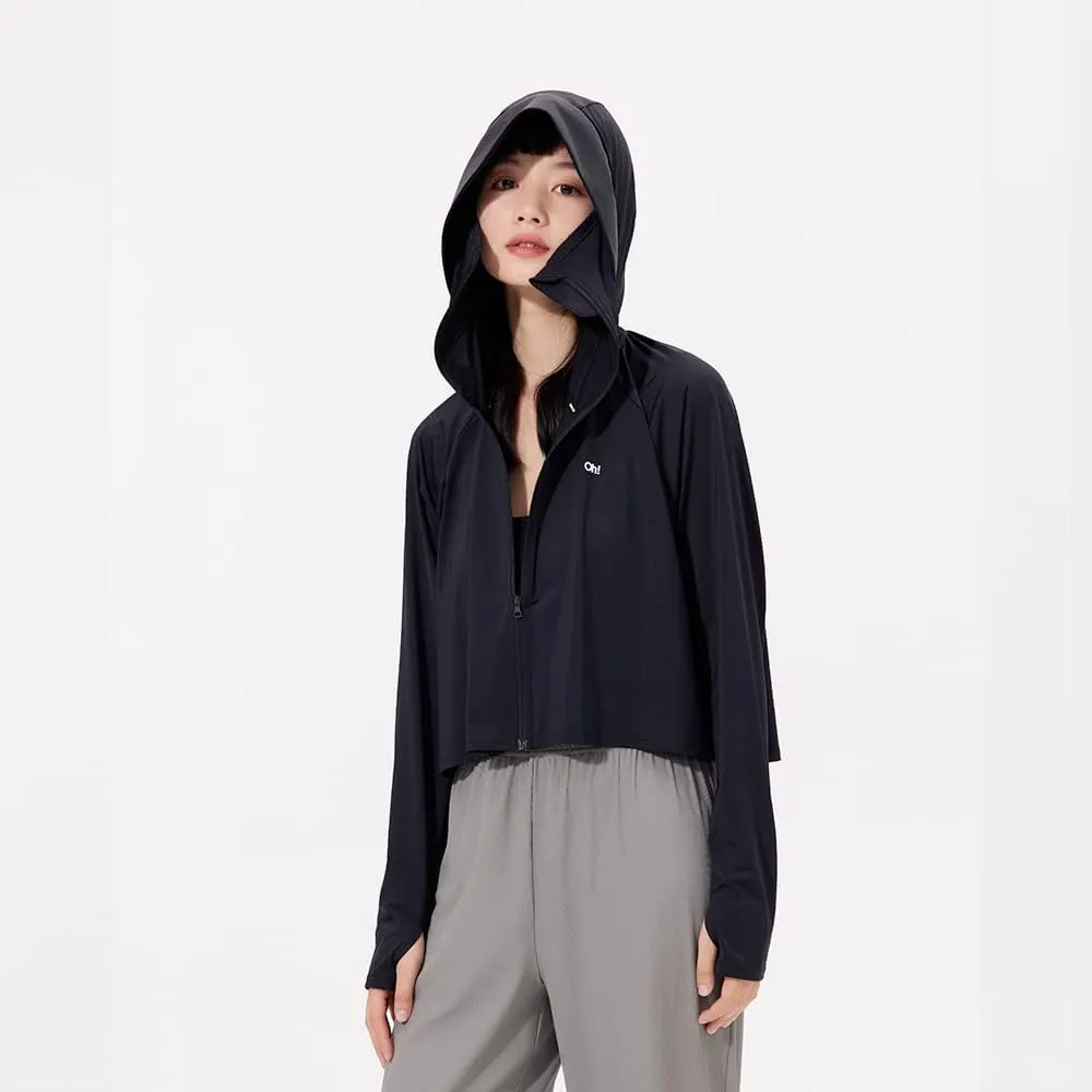 OHRAIN Cropped Sun Protection Jackets UPF50  Cooling Lightweight Breathable Summer Outdoor Tops SLC4M320T