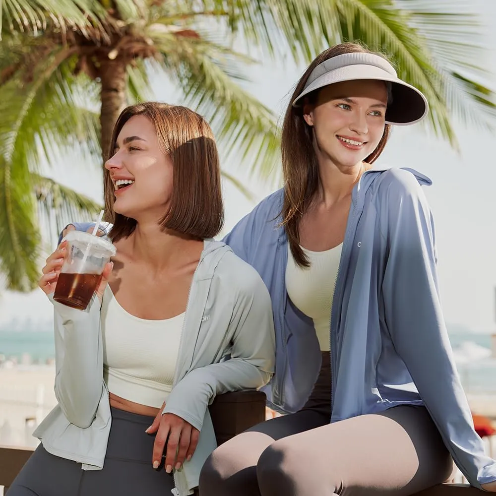 OHRAIN Cropped Sun Protection Jackets UPF50  Cooling Lightweight Breathable Summer Outdoor Tops SLC4M320T