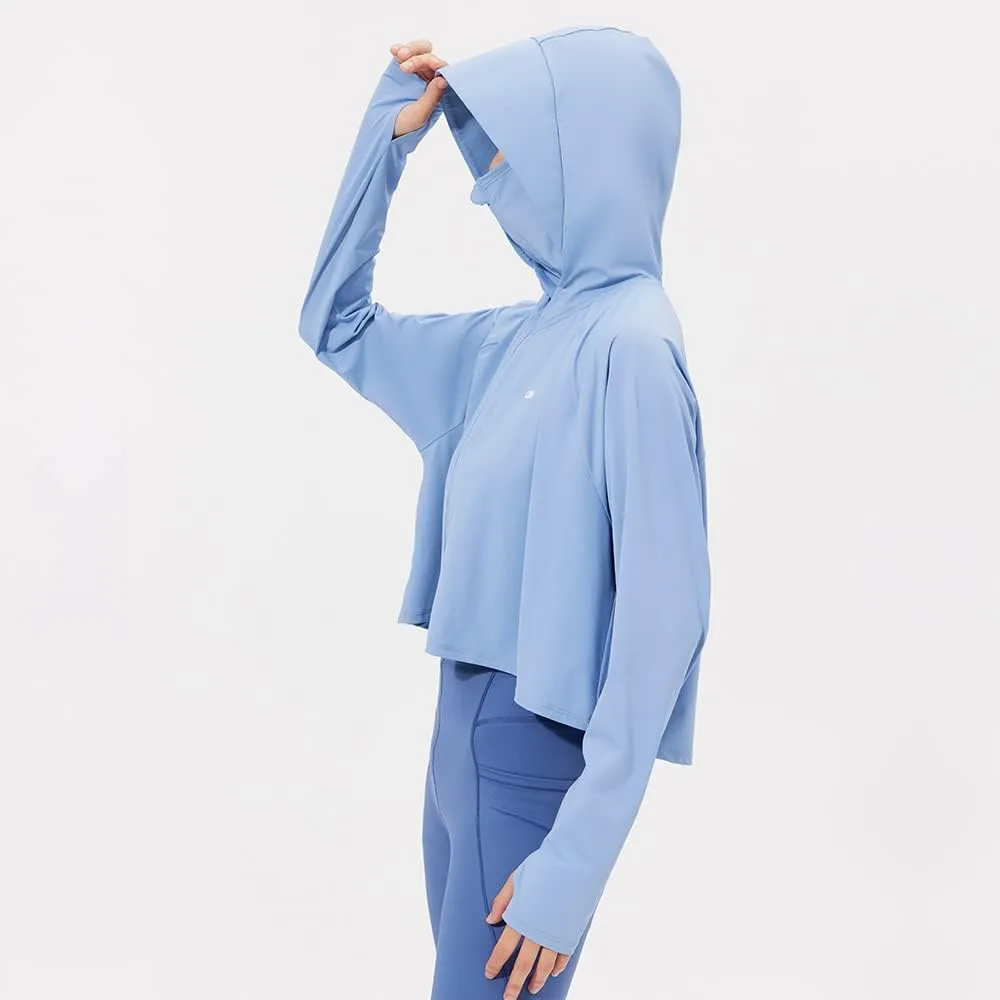 OHRAIN Cropped Sun Protection Jackets UPF50  Cooling Lightweight Breathable Summer Outdoor Tops SLC4M320T