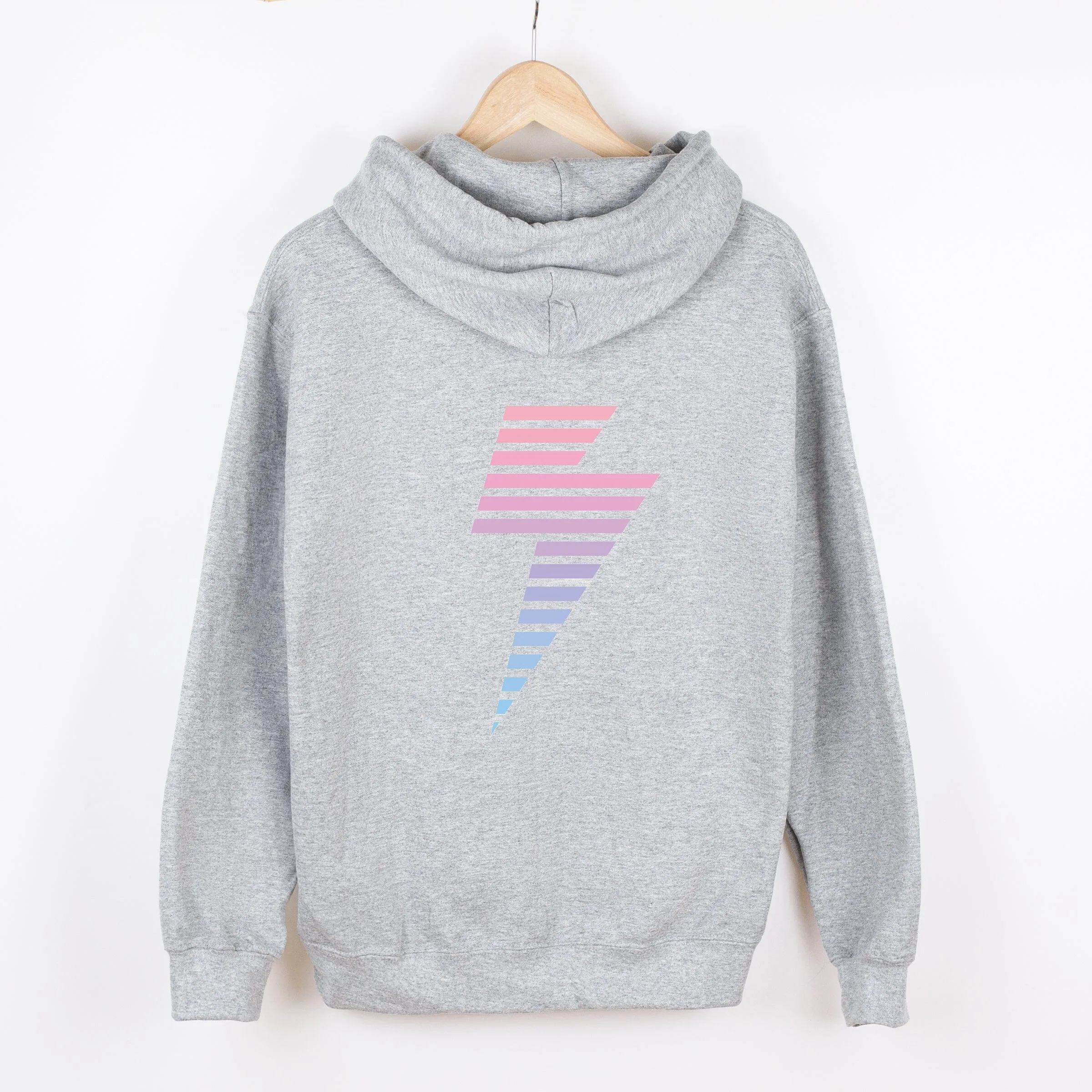 Ombre Lightning Bolt Hooded Sweatshirt