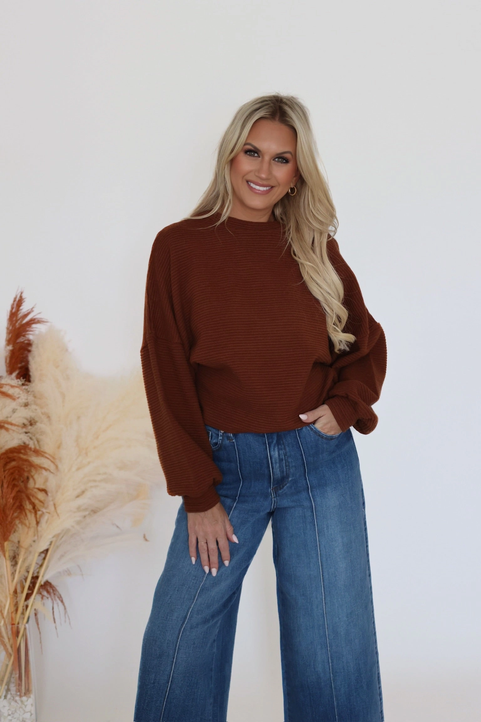 Oversized Collar On A Stroll Top