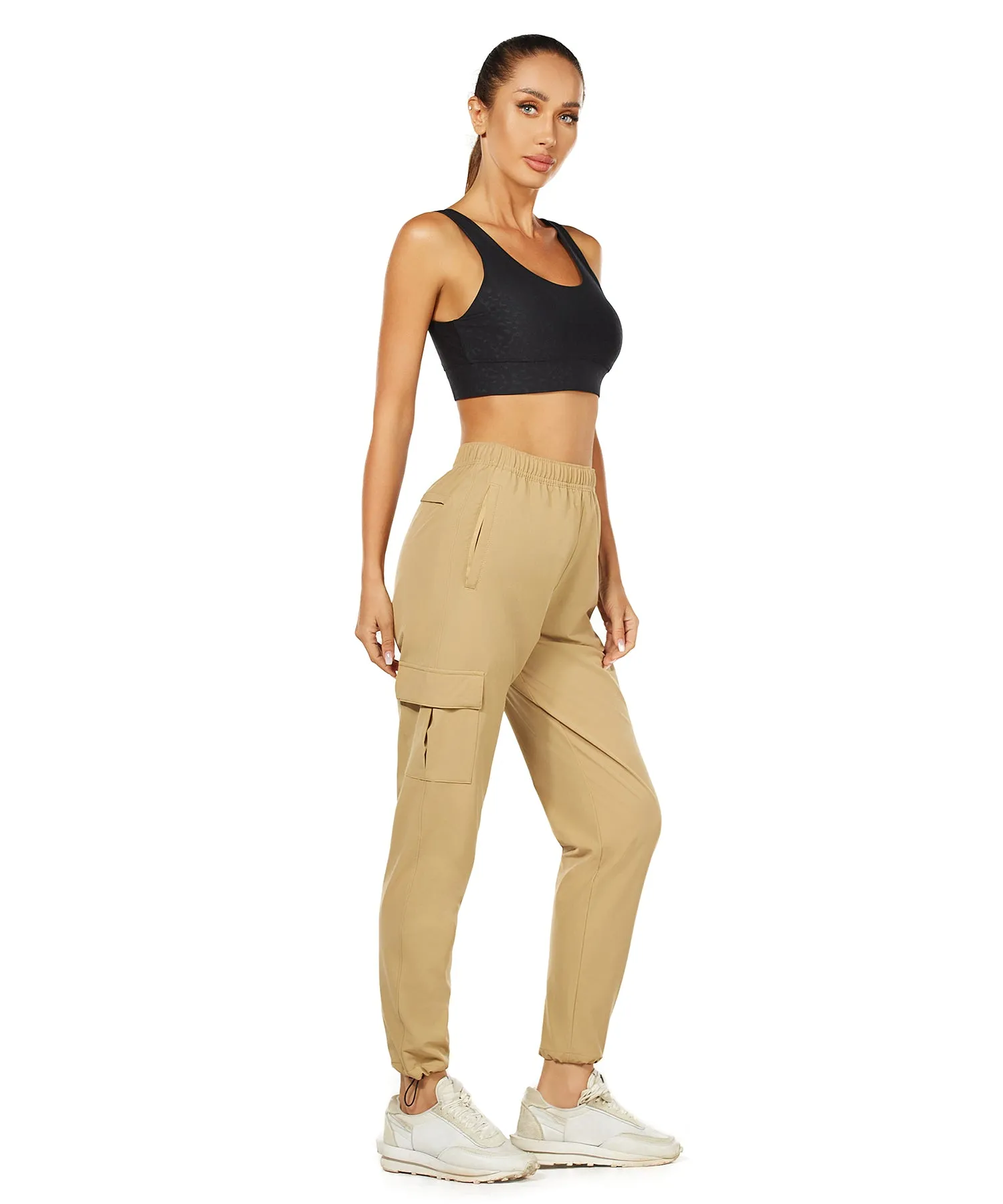 One for All High-Waisted Hiking Pants Khaki