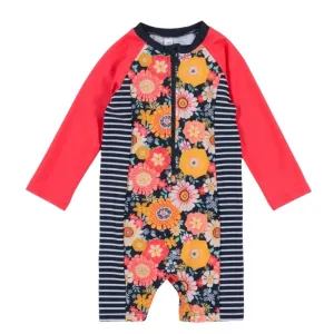 One-Piece Long Sleeve Rashguard Swimsuit