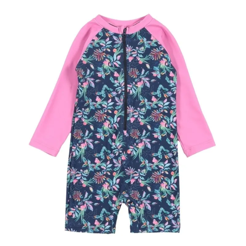 One-Piece Long Sleeve Rashguard Swimsuit