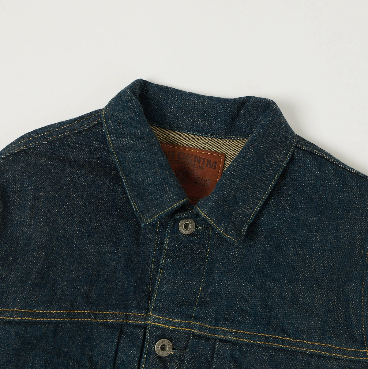 ONI Denim 02516PZR-BEG 'Beige Weft' Type II Denim Jacket - One Wash Minimalist Style Noise Reduced Fasteners