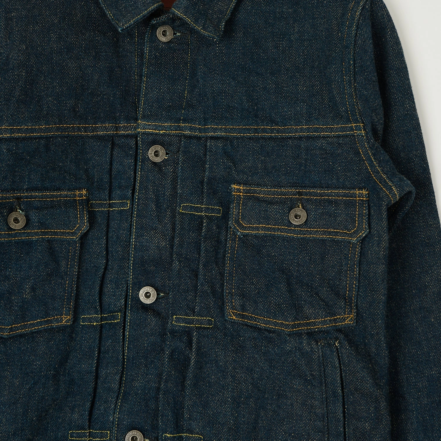 ONI Denim 02516PZR-BEG 'Beige Weft' Type II Denim Jacket - One Wash Magnetic Closure Option