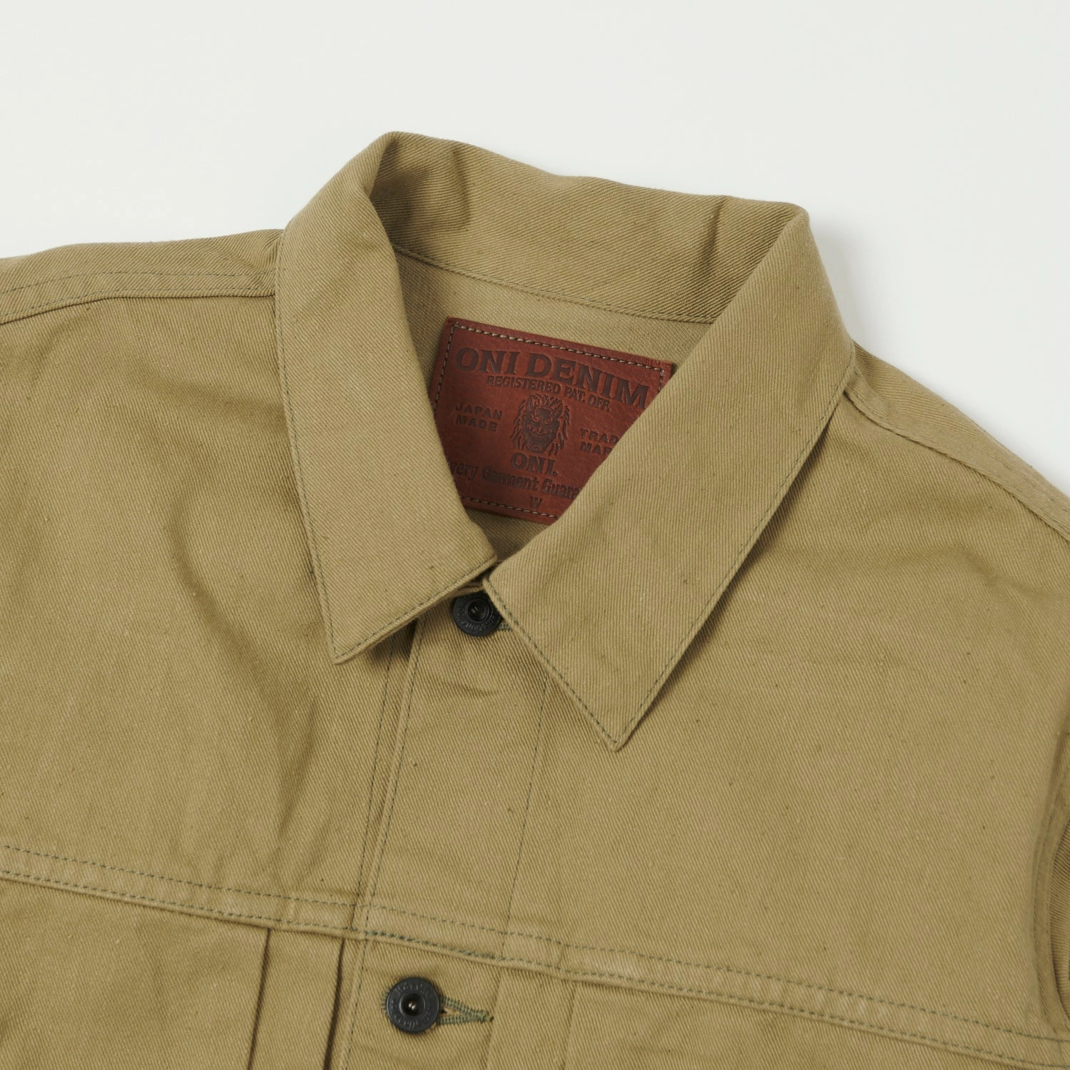 ONI Denim 02517-BRD 'British Drill' Type-II Denim Jacket - Tan One Wash Ski Use Hypoallergenic Padding