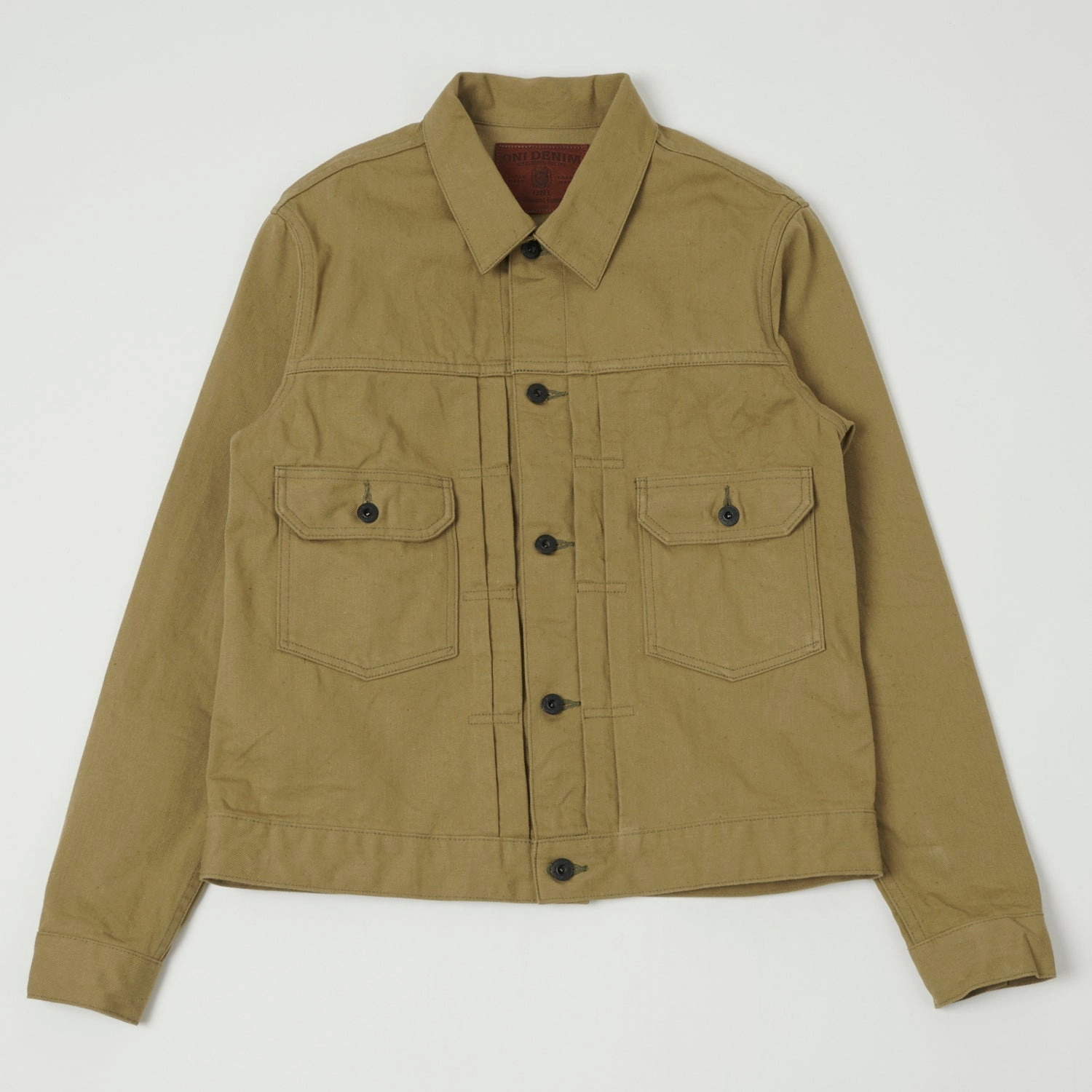 ONI Denim 02517-BRD 'British Drill' Type-II Denim Jacket - Tan One Wash Insulated Lining EcoFriendly Water Repellency