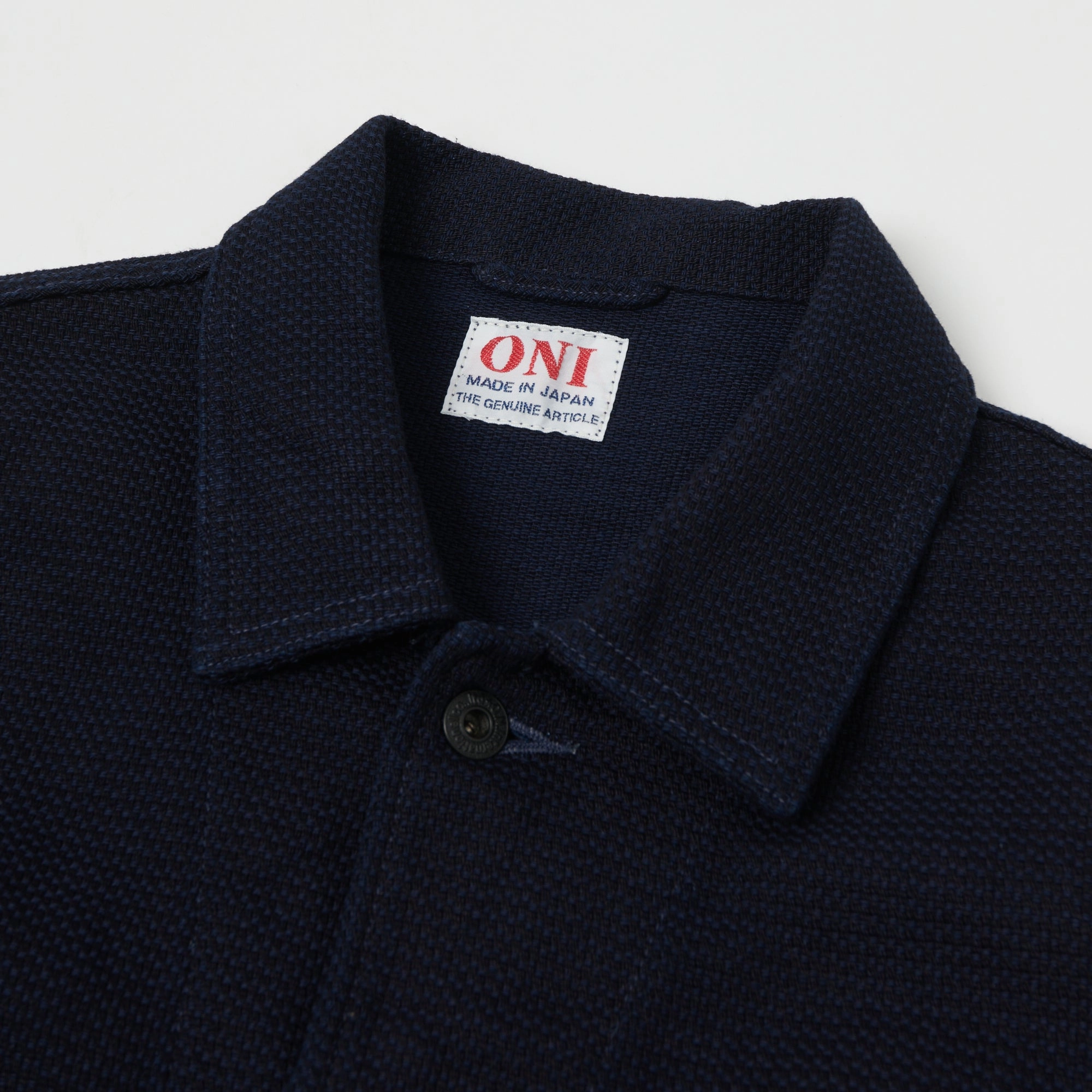 AntiPillingFinish ONI Denim 03100-ID Sashiko Dobby Coverall Jacket - Indigo
