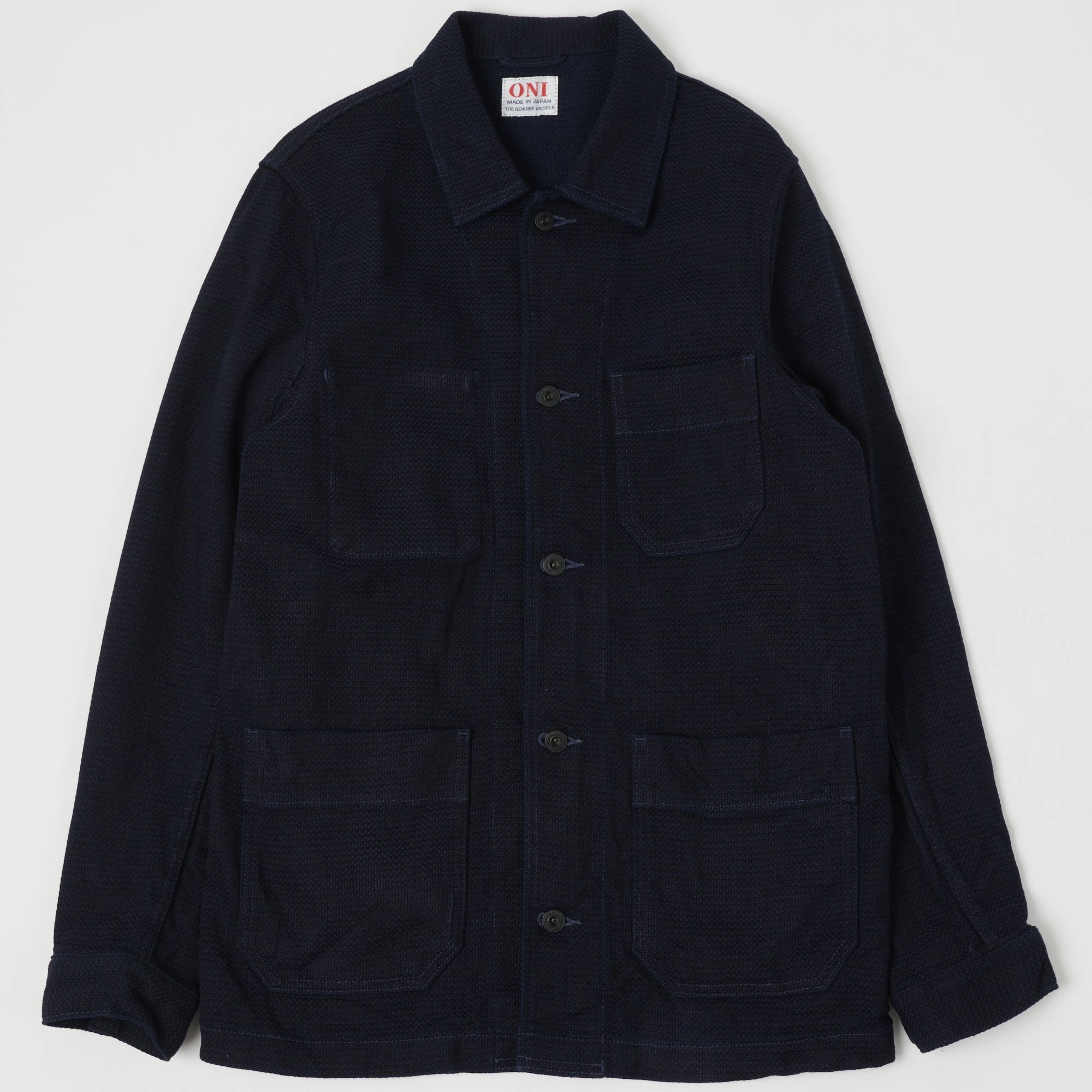 ONI Denim 03100-ID Sashiko Dobby Coverall Jacket - Indigo Lightweight Feel