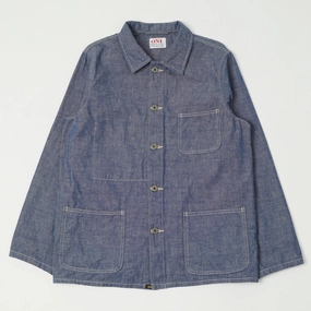 Fall Outfit ONI Denim 03101-HCBGY 8.3oz Heavy Chambray Coverall Jacket - Blue Grey One Wash