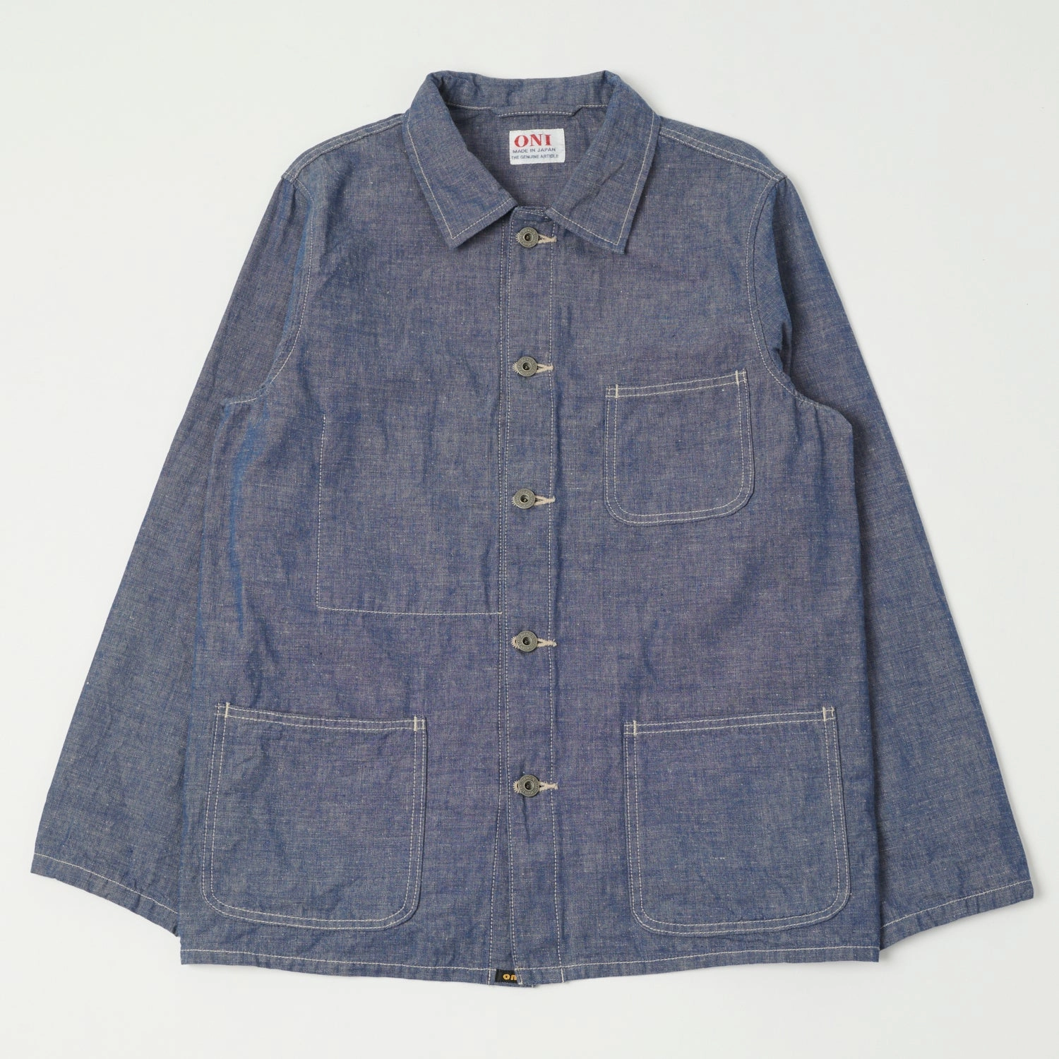 Fall Outfit ONI Denim 03101-HCBGY 8.3oz Heavy Chambray Coverall Jacket - Blue Grey One Wash