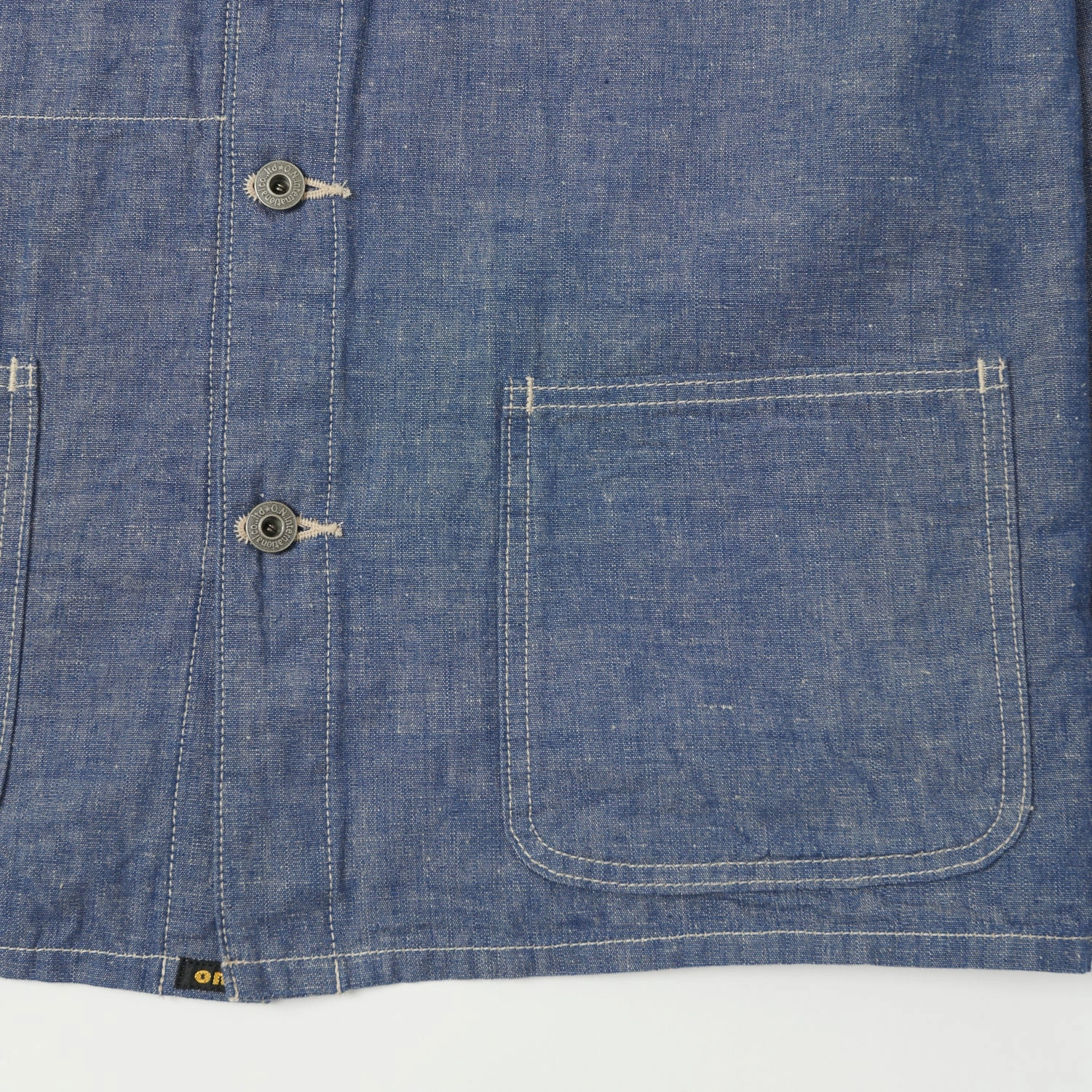 Bonded Zippers ONI Denim 03101-HCBGY 8.3oz Heavy Chambray Coverall Jacket - Blue Grey One Wash