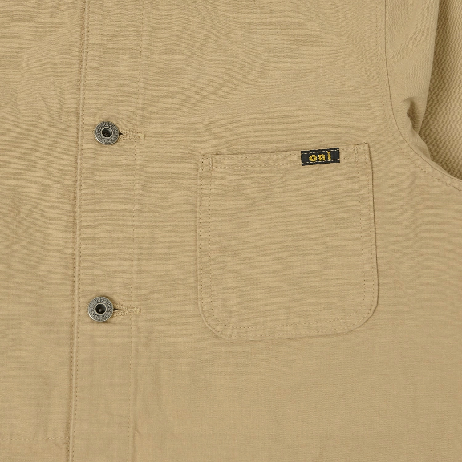 ONI Denim 03500-8BE 8oz 'Beta Chambray' Coverall Jacket - Beige Noise Reduciting Fabric