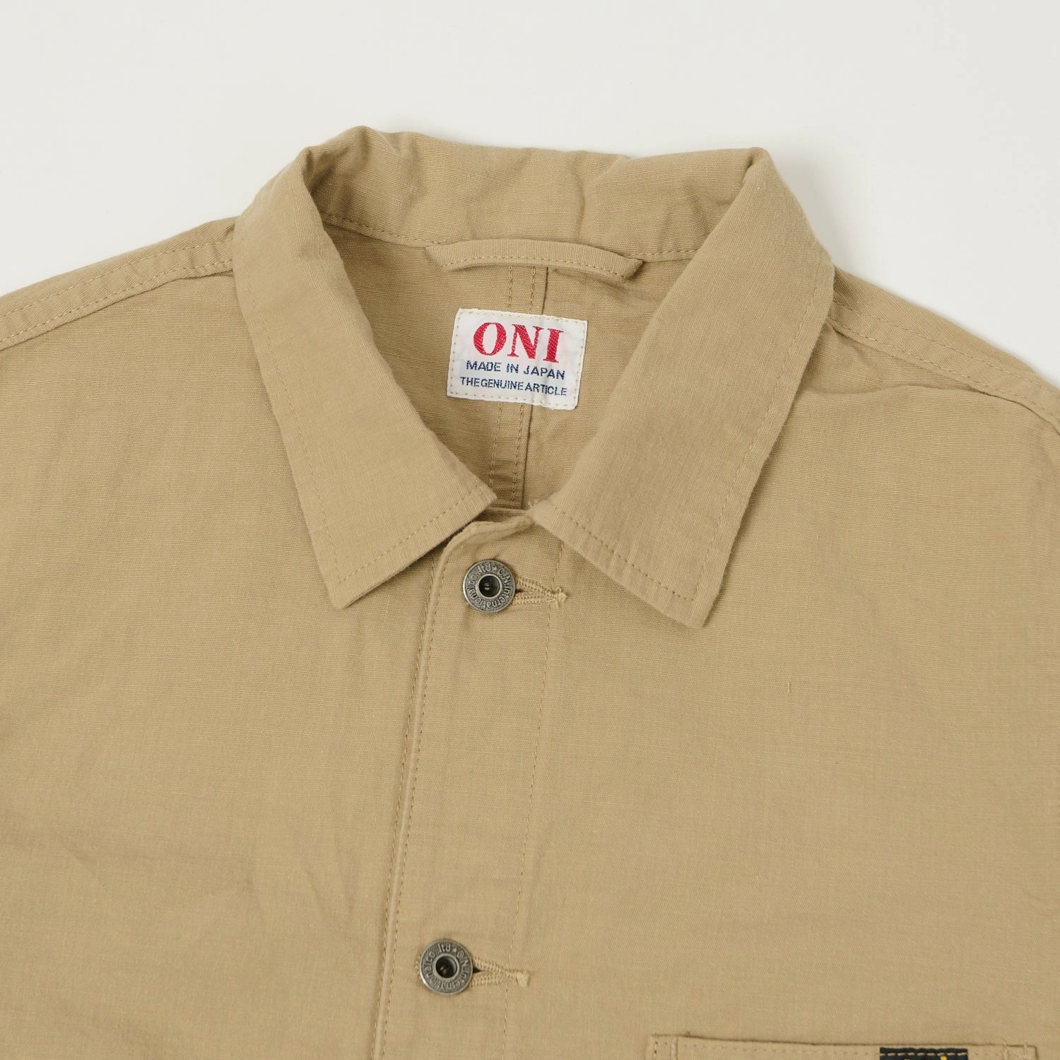 Bomber Cut ONI Denim 03500-8BE 8oz 'Beta Chambray' Coverall Jacket - Beige