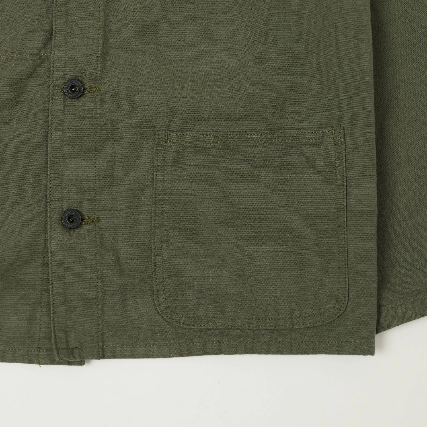 Reinforced Shoulder Padding ONI Denim 03500-8GG 8oz 'Beta Chambray' Coverall Jacket - Green Grey