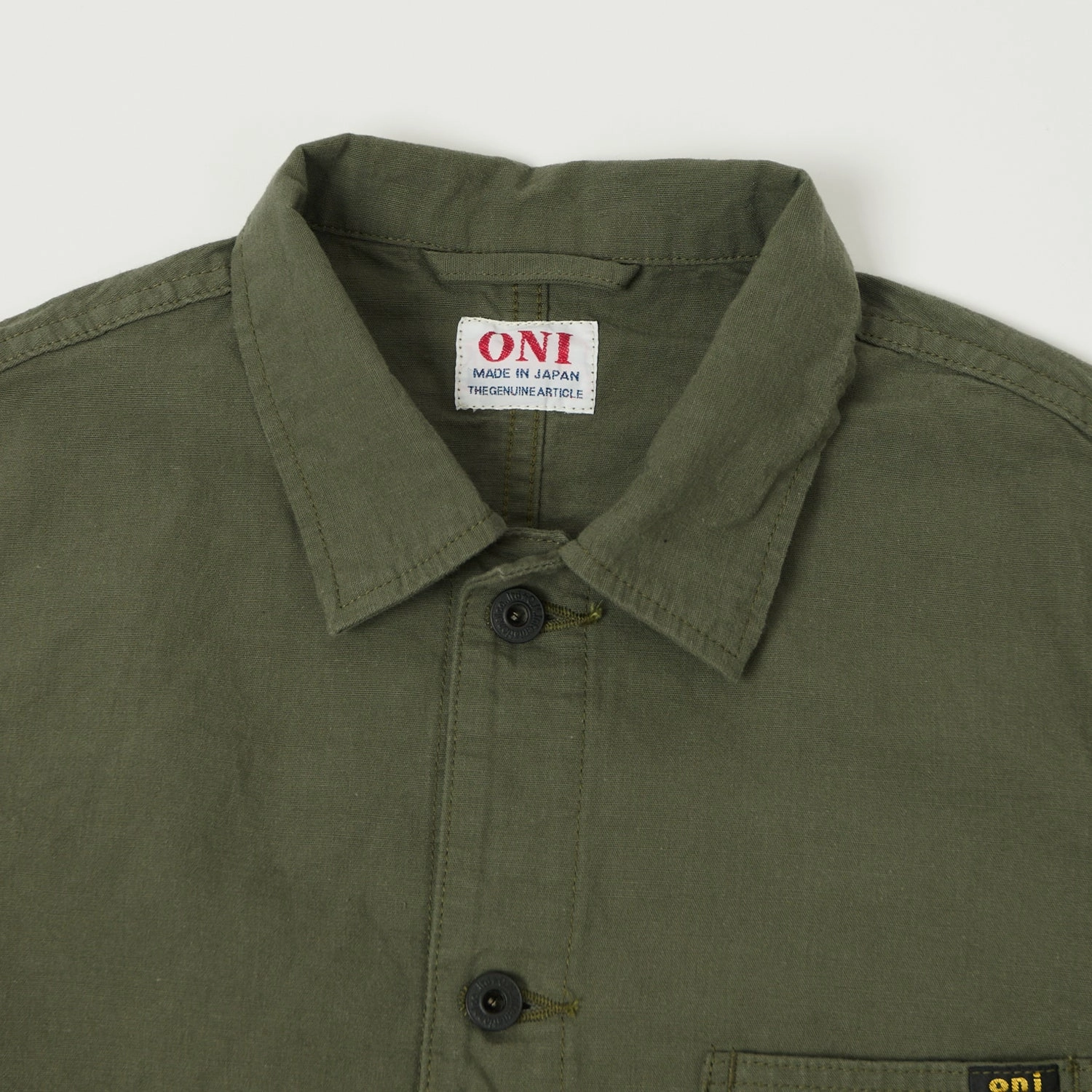 ONI Denim 03500-8GG 8oz 'Beta Chambray' Coverall Jacket - Green Grey Sporty Layers Breathable Lining