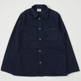Clean Lines Anti Slip Shoulder Pads ONI Denim 03501-FRNVSF Sulfur Coverall Jacket - Navy