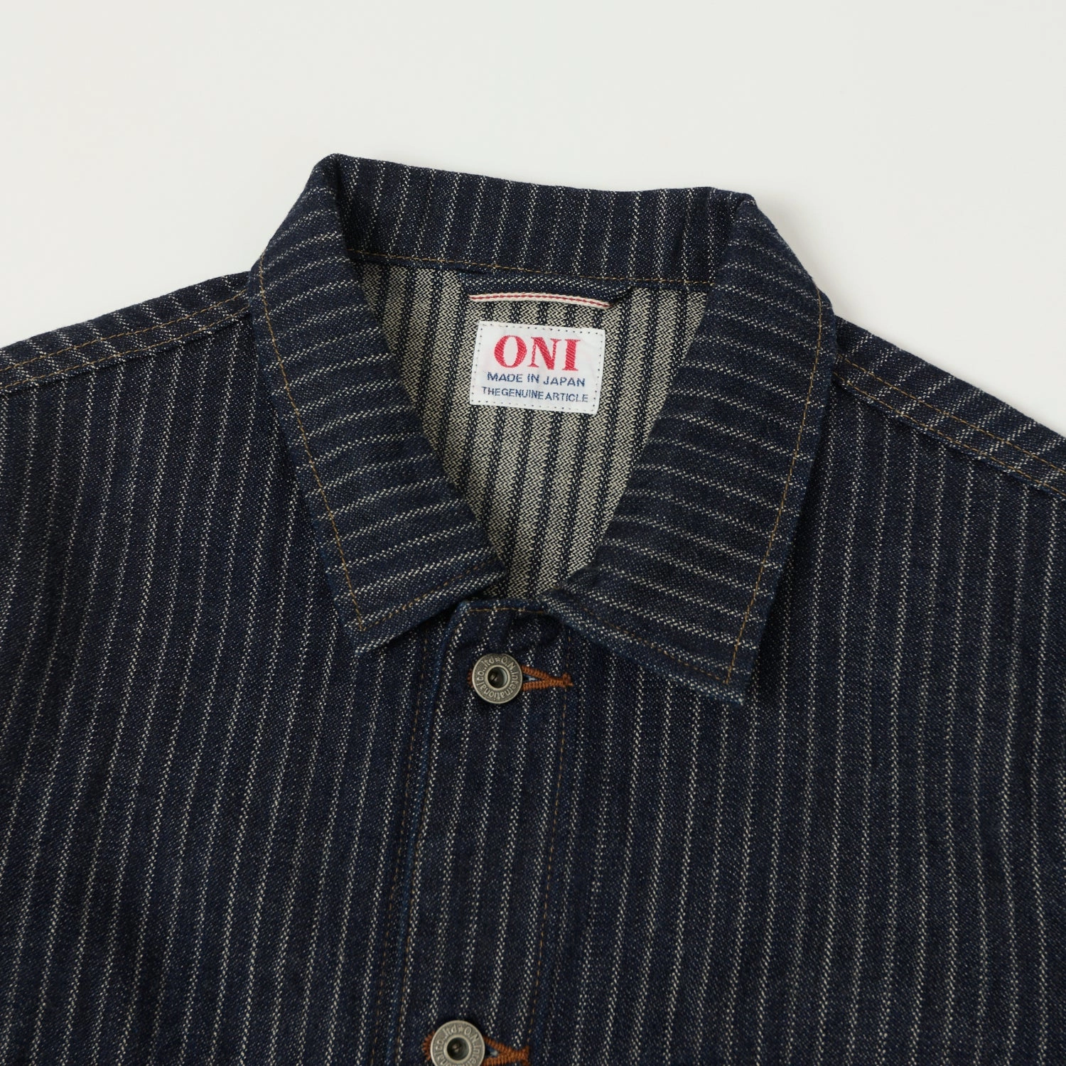 Abrasion Resistant Edges ONI Denim 03501-HJS 12oz Drop Needle Coverall Jacket - One Wash