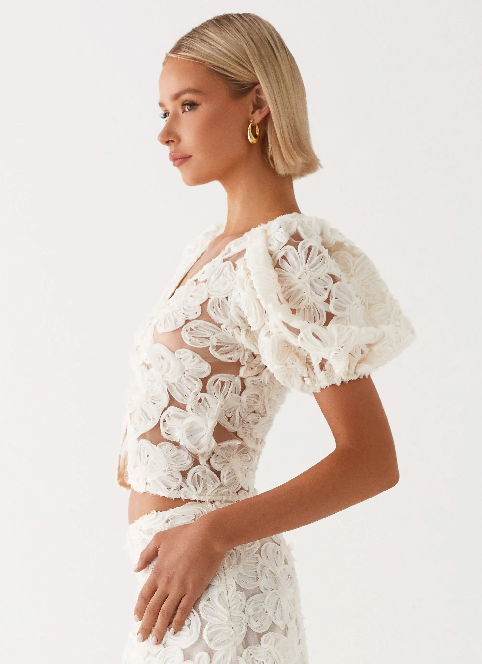 HiddenPocket Orchid Breeze Top - Ivory