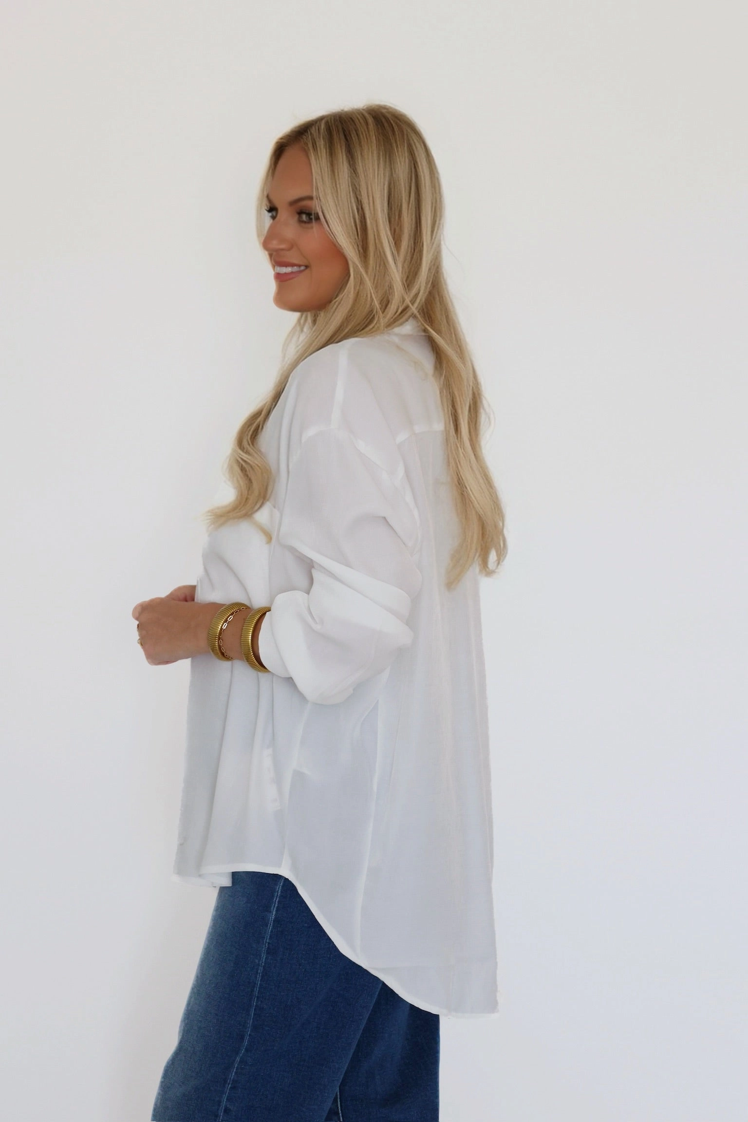 Organic Button Down YarnBlend Chic Cardigan