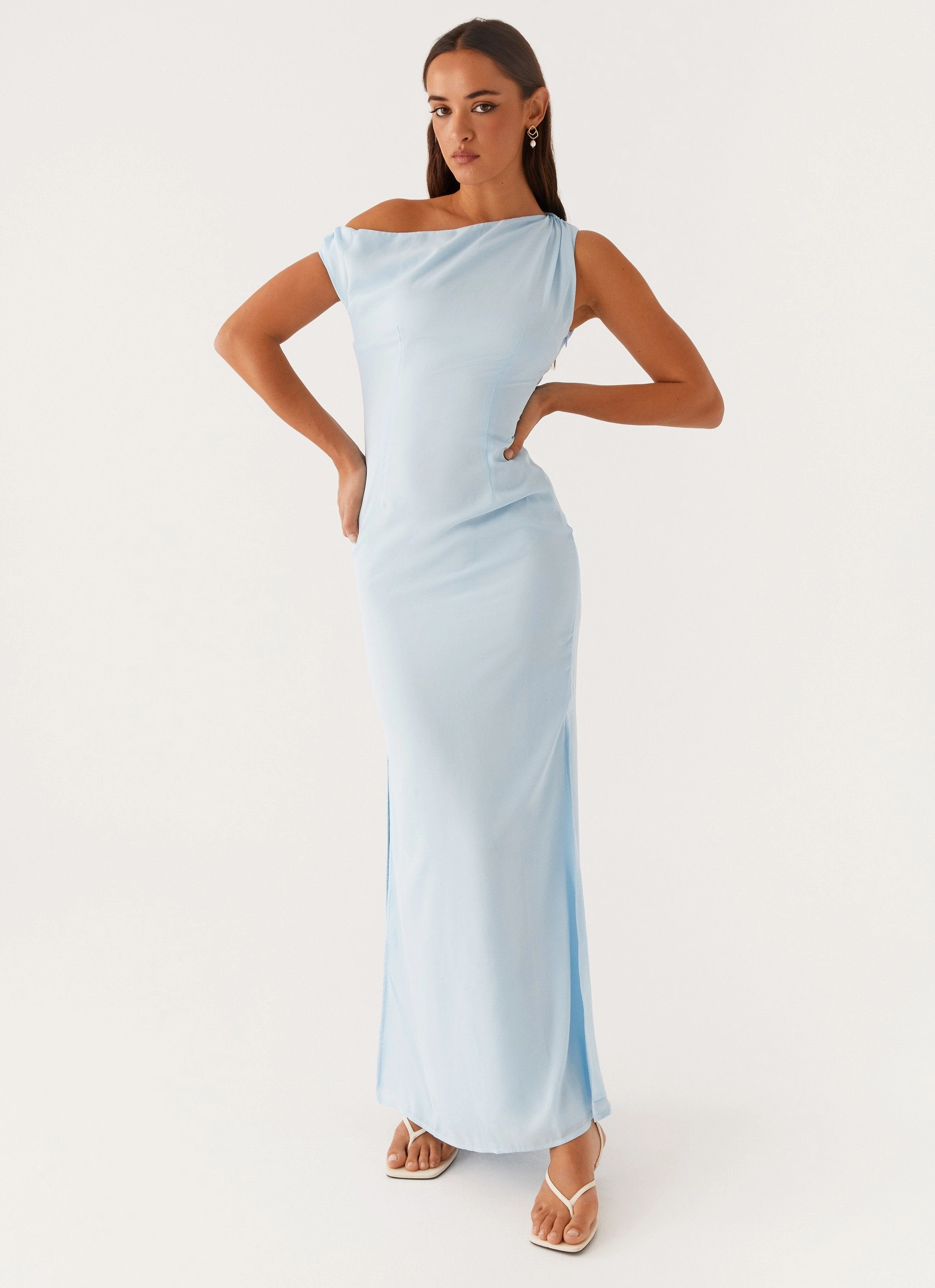 Dinner Date Maxi Dress - Blue Youthful Style