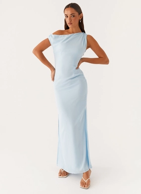 Dinner Date Maxi Dress - Blue Youthful Style