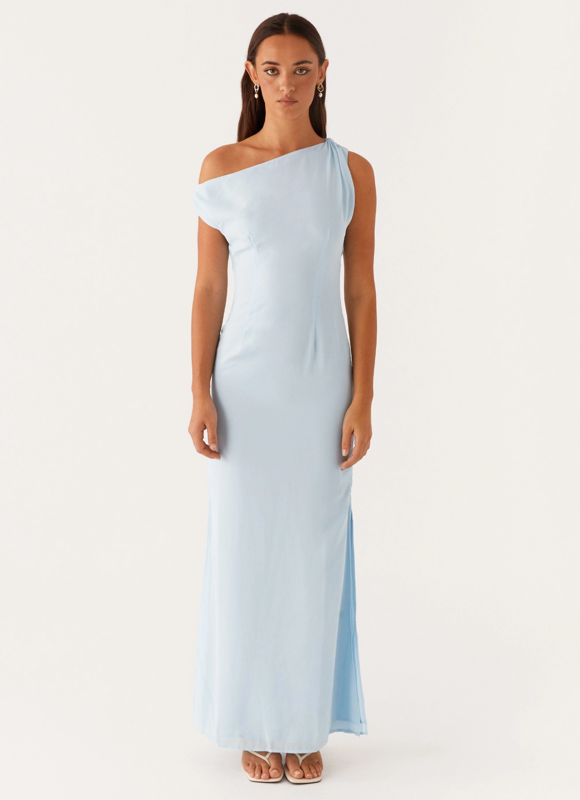 Dinner Date Maxi Dress - Blue Mermaid-Hem