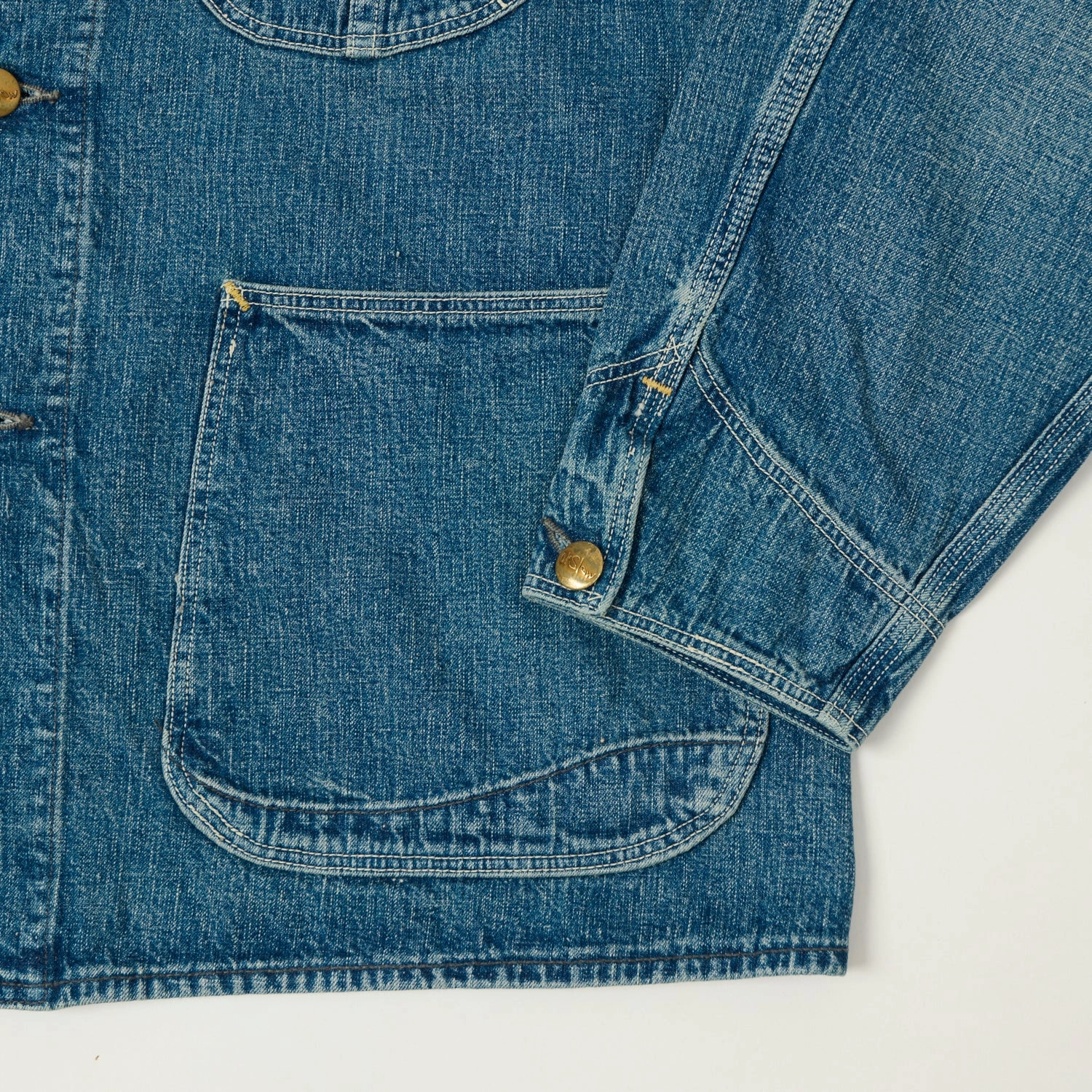 Reinforced Elbow Panels orSlow 1950s Denim Coverall - Used Wash