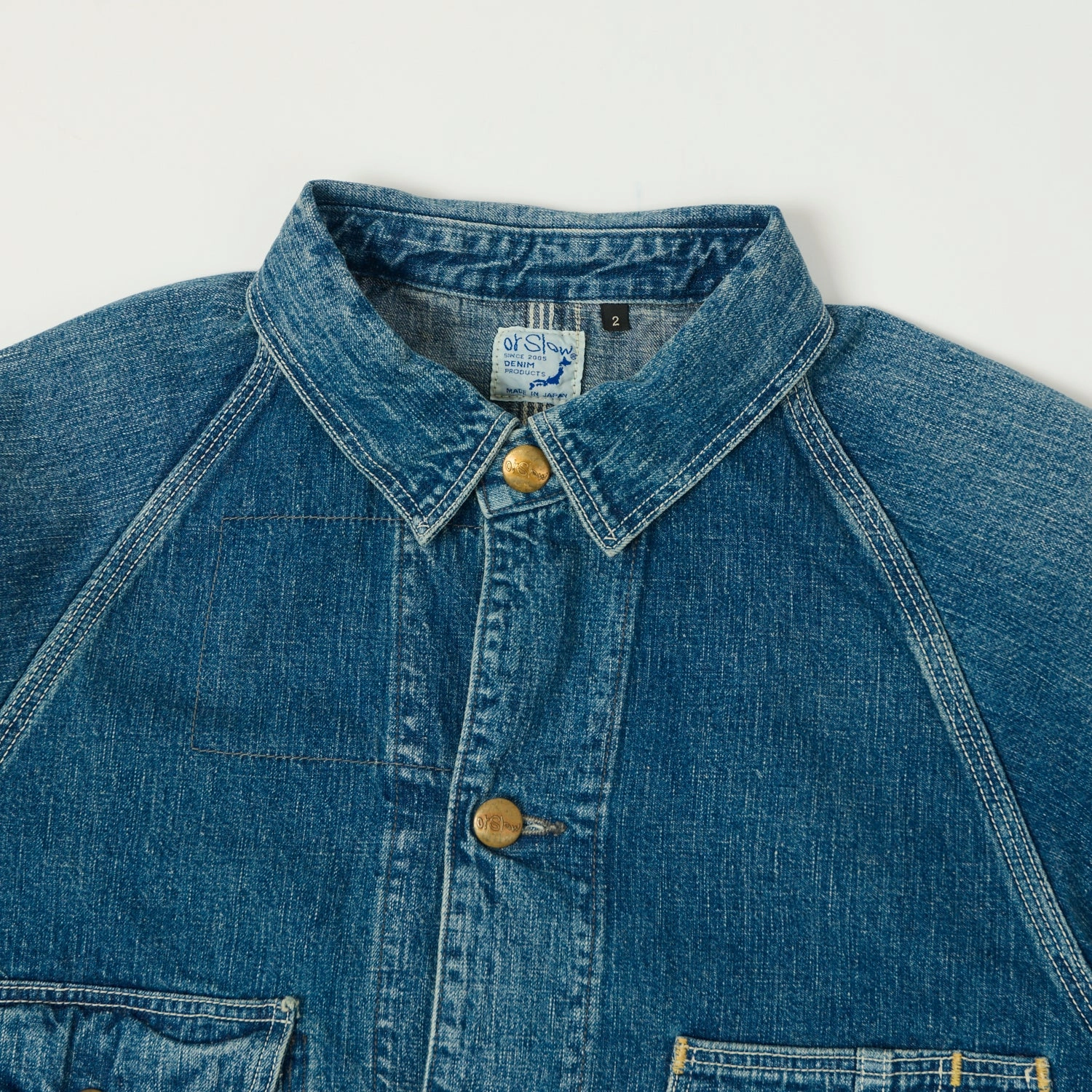 Sealed Seam Construction orSlow 1950s Denim Coverall - Used Wash