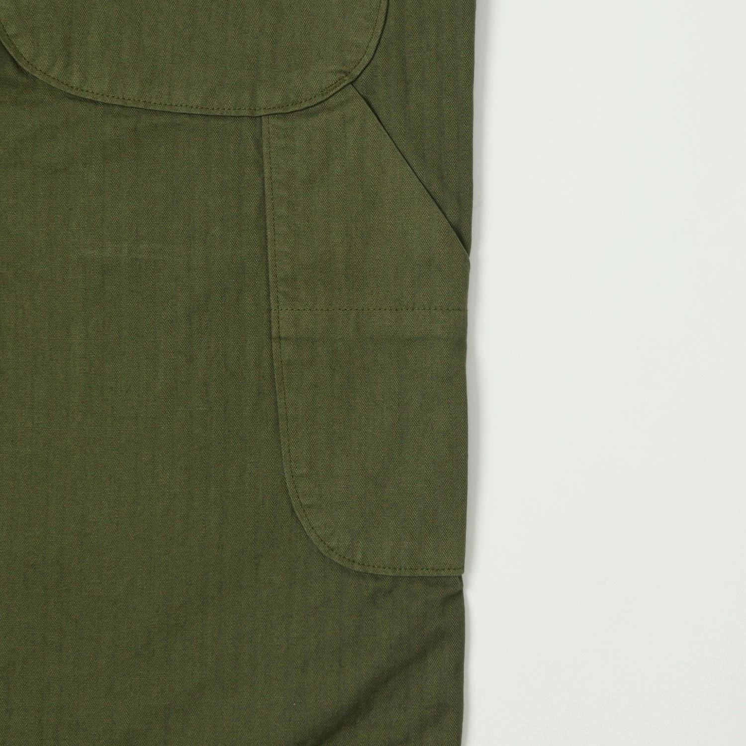 orSlow French Work Pants - Army Green Breathable Layer Lightweight Flex