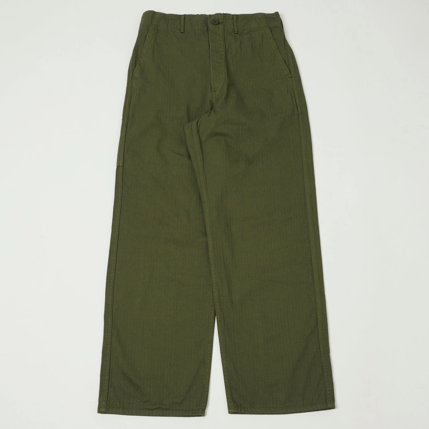 orSlow French Work Pants - Army Green LowProfileStitching