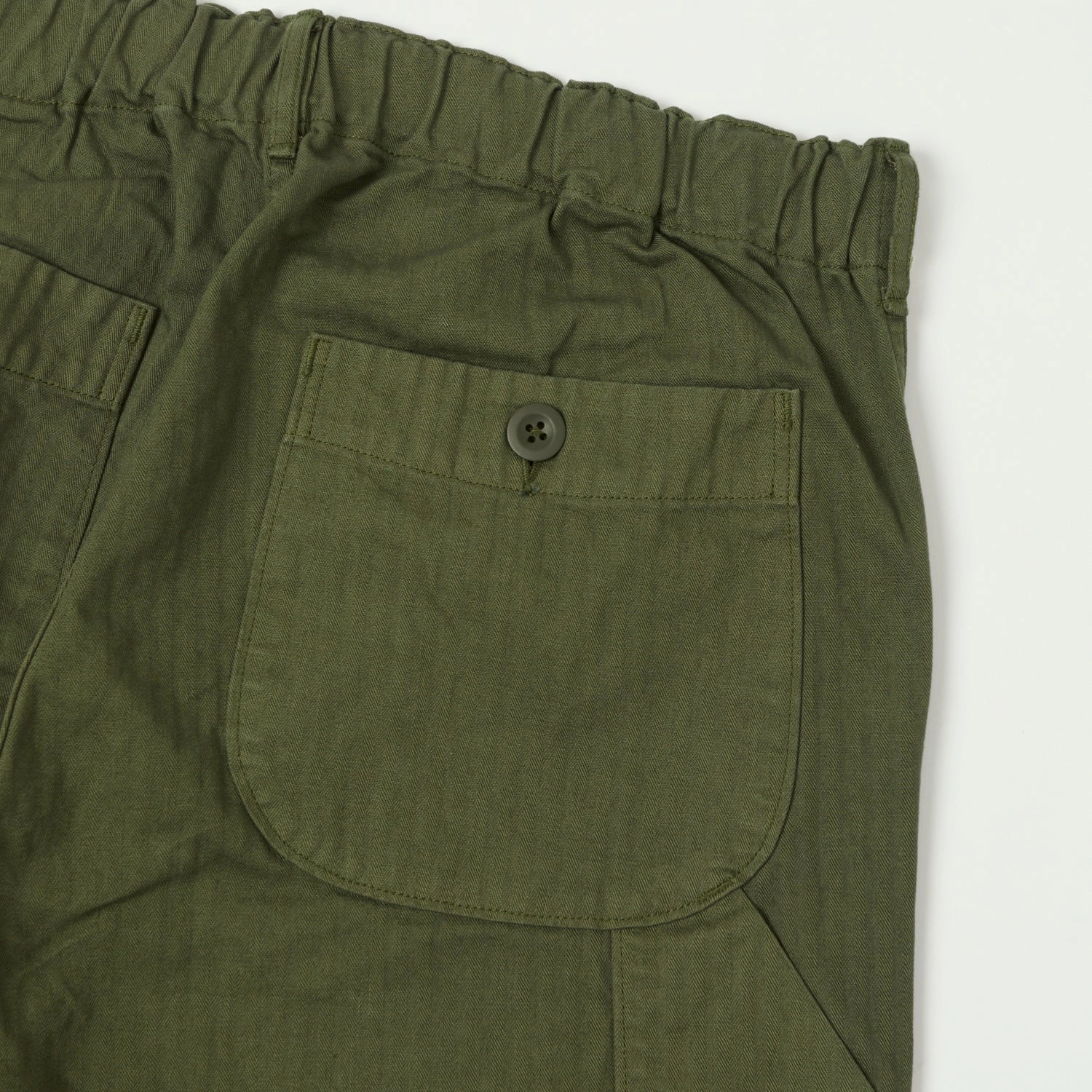 Elasticized Cuffs orSlow French Work Pants - Army Green