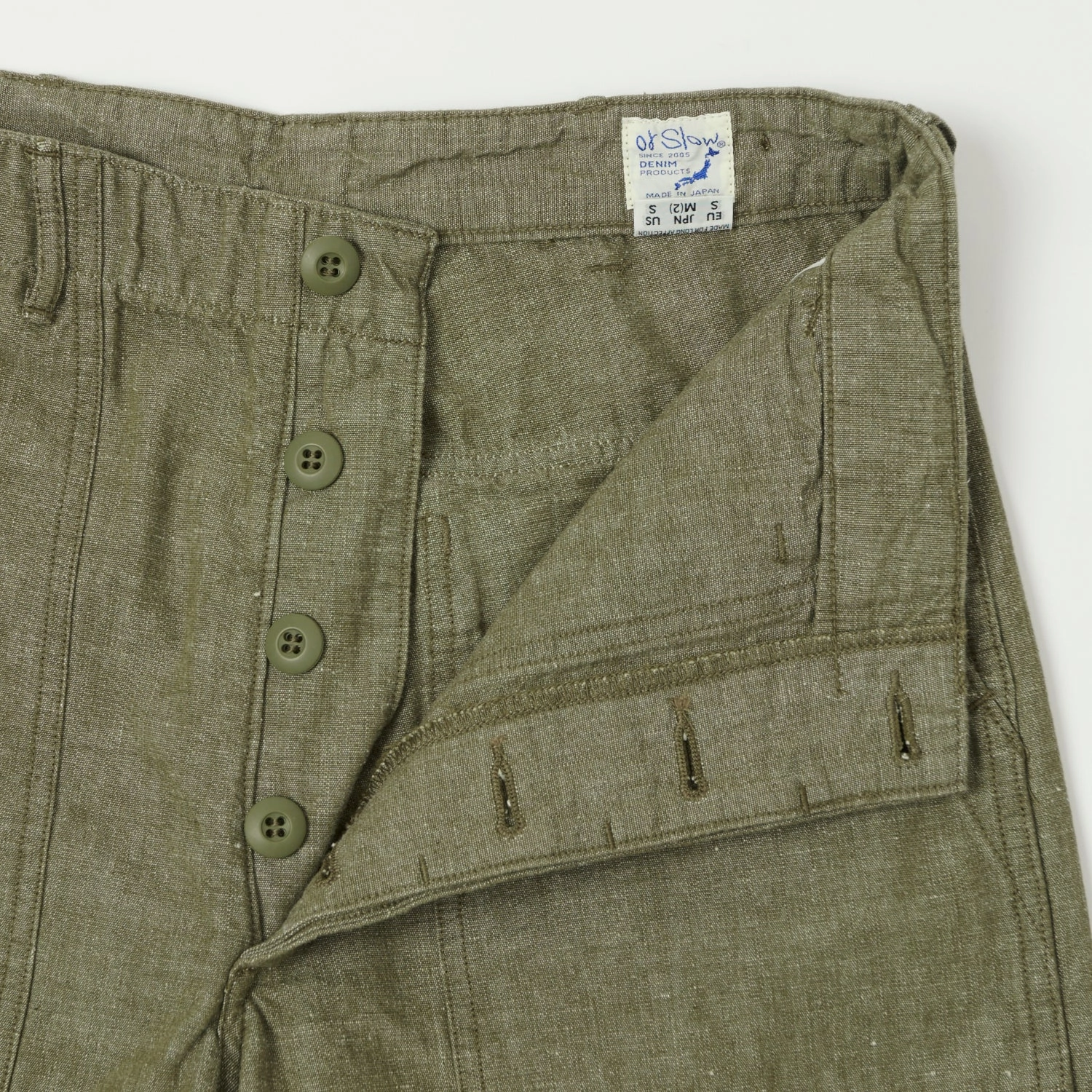 Multipurpose Design Elastic Cuff orSlow U.S. Army Chambray Fatigue Pants - Dusty Olive