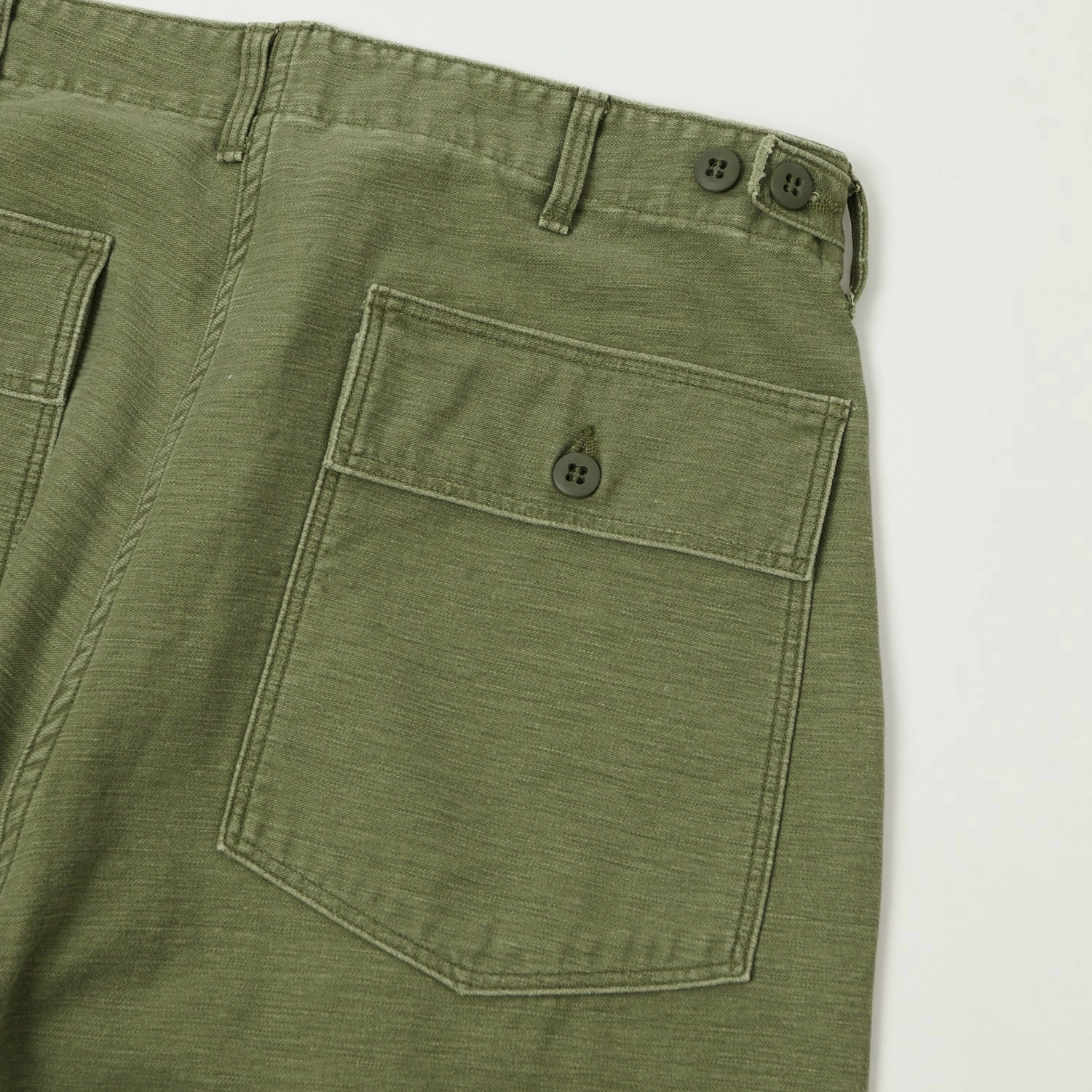 orSlow Vintage U.S. Army Fatigue Trousers - Olive Stone Wash Timeless Comfort Fit
