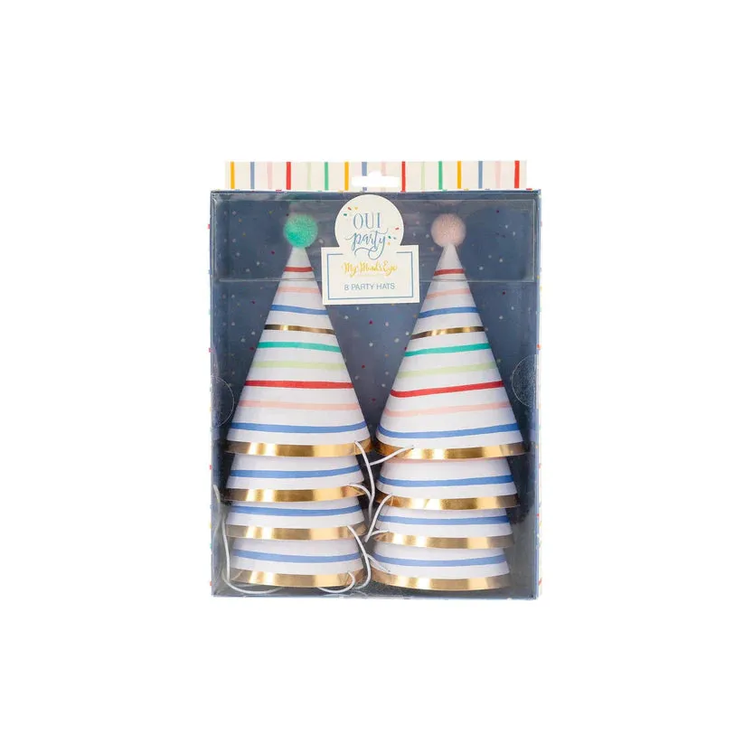 Oui Birthday Party Hats (Pack 8)