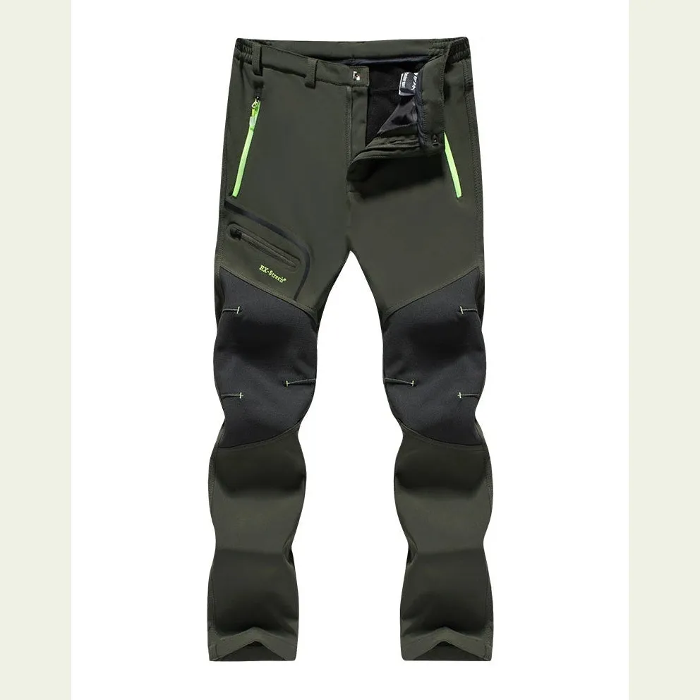 Outdoor Pants Thick Waterproof Breathable Mountaineering Trousers Men Women's Quick-Drying Trousers Camping Trekking Fishing